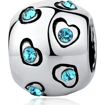 Přívěsek Stříbrný přívěsek pes se zirkonem | přívěsek korálek - PA5320