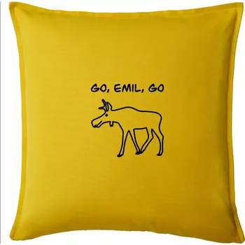 Polštář Go, Emil, go (Moňas) - Polštář 50x50 - 50x50 - Pouze potah ( Žlutá )