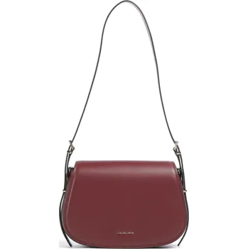 Módní doplněk Kožená crossbody kabelka Michael Kors Lydia vínová