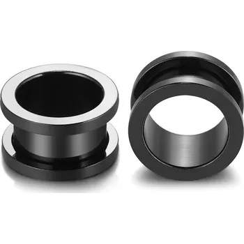 Piercing Ocelové tunely do uší se závitem | šperk 2 ks - závit B , 20mm