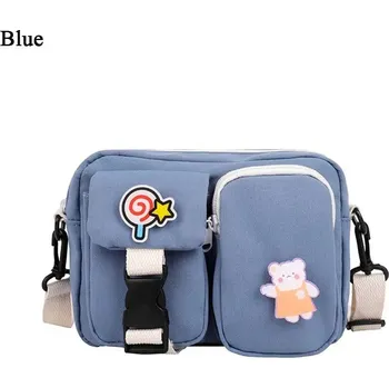 Kabelka Stylová dívčí crossbody taška s průhledným designem | dámská kabelka - Modrý