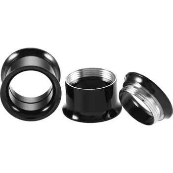 Piercing Ocelové tunely do uší se závitem | šperk 2 ks - závit F , 14mm