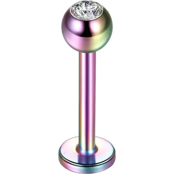 Piercing Ocelový piercing s krystalem do ucha | náušnice - Styl4 , 1,2x8x3mm