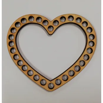Víko na háčkované košíky - srdce - 9x10,5cm