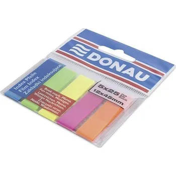 Samolepící bloček Samolepící plastové záložky 12 x 45 mm - mix neonových barev