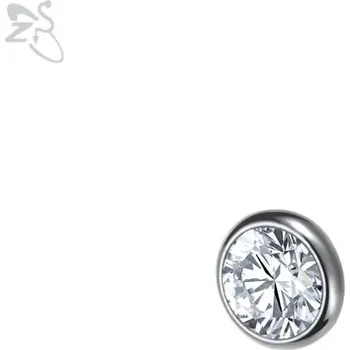 Piercing Barevný titanový dermální piercing s krystalem | tělový šperk - K-3MM