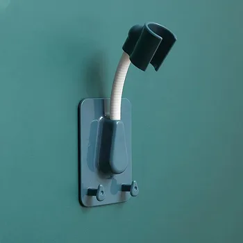 Sprchový držák Nastavitelný držák sprchy bez vrtání s háčkem | koupelnový doplněk - Modrý