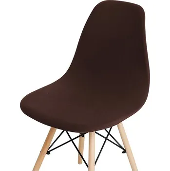 Potah na židli Elastický potah na židli v skandinávském stylu | bytový textil - Obyčejná tmavá káva