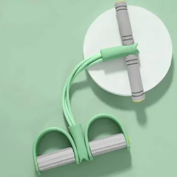 Odporová guma s pedálem pro celé tělo | cvičební pomůcka - Zelený