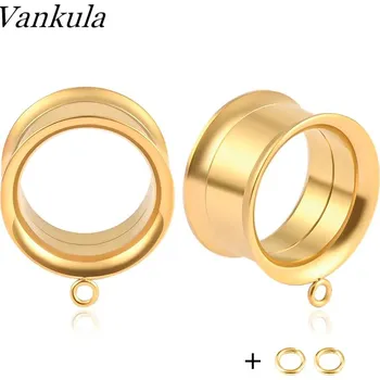 Piercing Ocelové módní tunely do uší | piercing šperky 2 ks - Zlato , 22mm