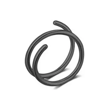Piercing Elegantní dvojitý kroužek do nosu z oceli | tělový šperk - černý