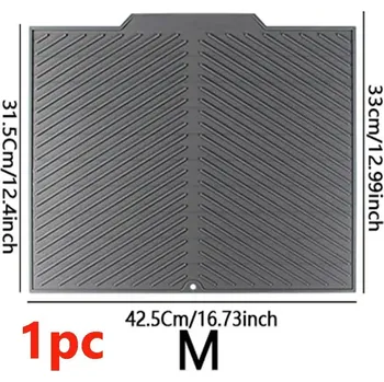 Odkapávač na nádobí Silikonová odkapávací podložka protiskluzová kuchyňská | organizér - jako obrázek , M