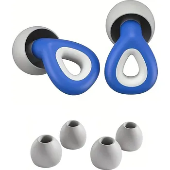 Špunt do uší Silikonové špunty proti hluku na spaní a plavání | ochrana sluchu 8 ks - Modrý