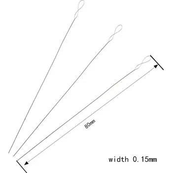 Jemná jehla na korálky a piercing | nástroj 1 ks - 80x0,15mm