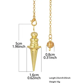 Kyvadlo z kovu pro věštění a reiki amulet | věštecké doplňky - Style4-Zlato