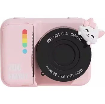 Digitální kompakt Dětský fotoaparát s tiskem ZooFamily Kočička
