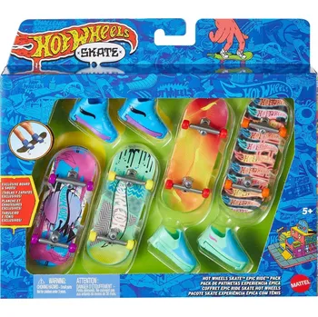 fingerboard Hot Wheels Skate™ set 4 ks fingerboardů a skate bot Tony Hawk