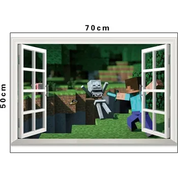 Samolepící dekorace Minecraft 3D samolepky na zeď - MULTI