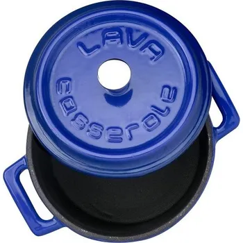 Hrnec Litinový hrnec kulatý 12cm - modrý