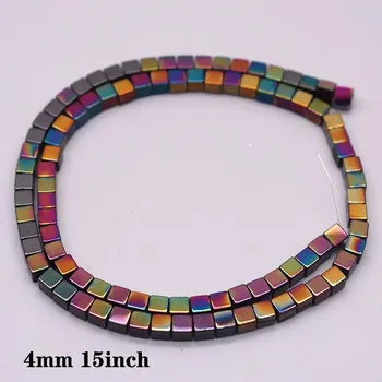 Náramek Hematitové černé korálky tvar srdce | výroba šperků - 6