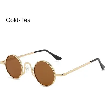 Sluneční brýle Stylové kulaté sluneční brýle hippie | módní brýle - Zlatý čaj