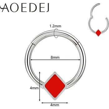 Piercing Ocelový septum kroužek se srdcem | piercing šperk - Styl 4 8MM