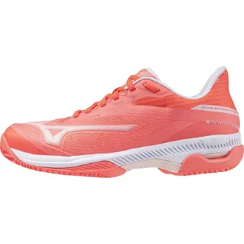 Dámská obuv Dámská tenisová obuv Mizuno WAVE EXCEED COURT CC(F) / Calypso Coral/White/BarelyPink Velikost: 42.0/8.0