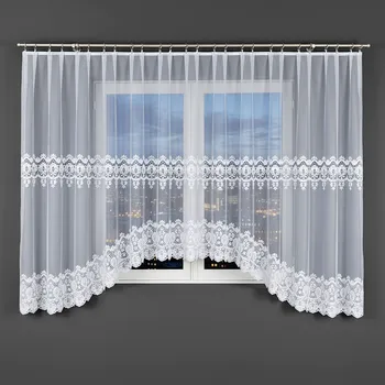 Dekorační oblouková krátká záclona na žabky DARIA 175 bílá 350x175 cm MyBestHome