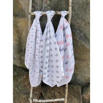 Tetra osuška 90x100 cm Květinky šedorůžové (bal 1 ks)