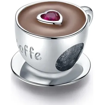 Přívěsek Stříbrný přívěsek pes se zirkonem | přívěsek korálek - AIC040