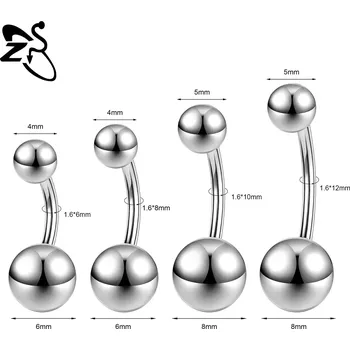 Piercing Ocelový piercing do pupíku s krystalem | tělový šperk - Styl 3 Stříbrný , 12 mm
