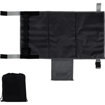 Dětská postýlka Dětská postel do letadla na cesty s opěrkou nohou | cestovní postýlka, letadlová postel - černá