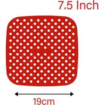 Silikonová podložka do fritézy proti připalování | kuchyňská pomůcka - Čtverec 7,5 palce B
