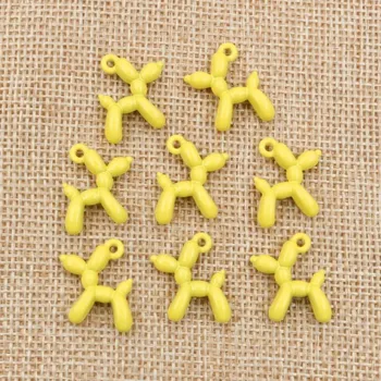 Přívěsek 10 ks Balónkový pes kovový přívěsek mix barev | dekorace - AG3-48