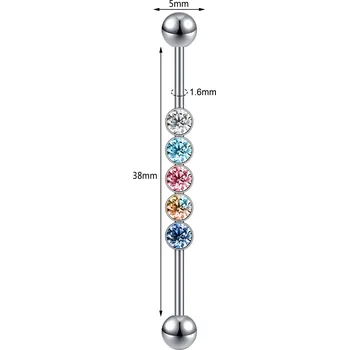Piercing Ocelový piercing | tělový šperk - Barvitý