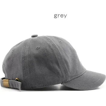 Kšiltovka Retro bavlněná kšiltovka s krátkým kšiltem | unisex čepice, streetwear doplněk - šedá