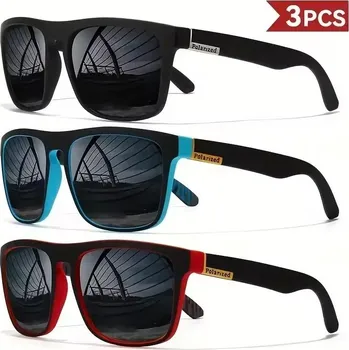 Sluneční brýle Polarizační čtvercové sluneční brýle unisex | ochrana zraku - 3 ks-1