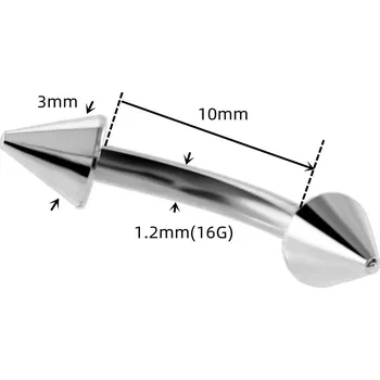 Piercing Ocelový septum kroužek clicker | piercing šperk - 6 , stříbrná barva