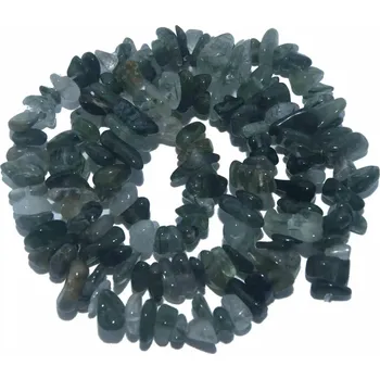 Sběratelství Přírodní kamenné korálky růženín ametyst achát | šperky - Zelená rutilovaná