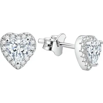 Náušnice Stříbrné srdíčkové náušnice AGUP1175 Beneto