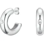 Stylové ocelové kruhy s krystalem Solitaire JEBCS-J1201 Rosefield