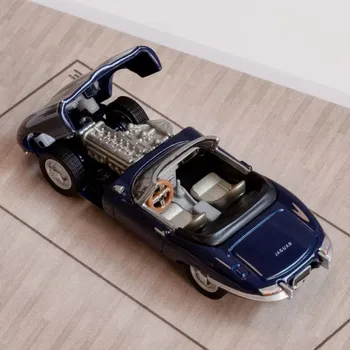autíčko Hot Wheels x MoMA Jaguar E-Type Roadster - Blue JGL49