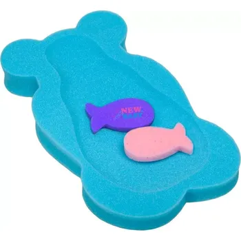 Lehátko do vany Pěnová podložka na koupání pro miminka medvídek modrá