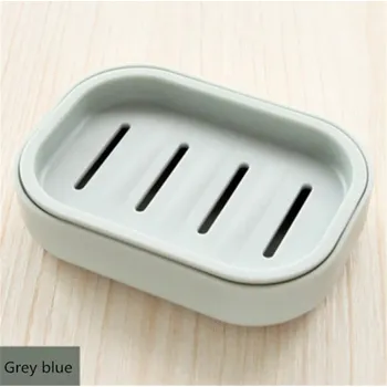 Mýdlenka Praktická plastová mýdlenka na cesty | cestovní krabička - Šedomodrá