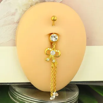 Piercing Visací piercing do pupíku z oceli | šperk - Styl17