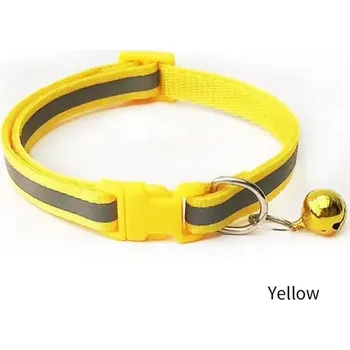 Obojek pro psa Reflexní nastavitelný obojek s rolničkou | chovatelské doplňky - Žluť , Nastavení 19-32 cm