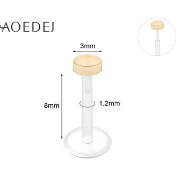 Piercing Neviditelný akrylový labret piercing set | šperk 10 ks - Styl 5 3X8MM