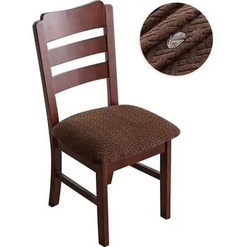 Potah na židli Voděodolný elastický potah na židli | bytový textil - Styl 2 - Káva , 6 ks