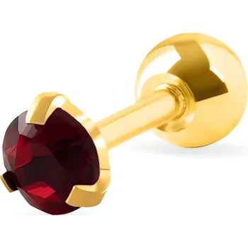 Módní doplněk Piercingová náušnice s červeným krystalem Troli
