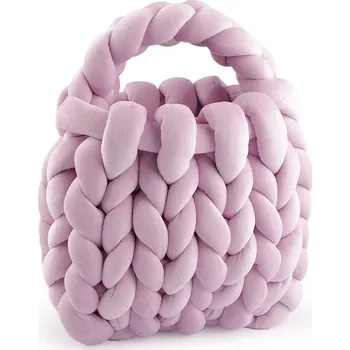 Kabelka Kabelka z velvetové příze hand made 25x22 cm, velké, 8 fialová lila